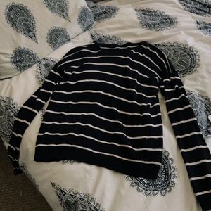 Brandy Melville navy blue/ White stripped sweater